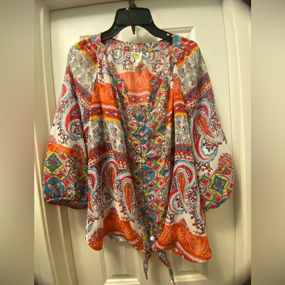 Colorful boho Paisley Women's Top